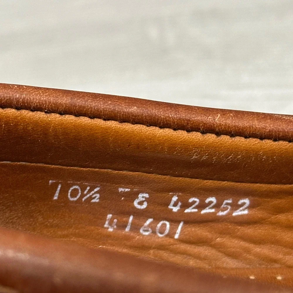 Allen‎ Edmonds Nashua Loafers Mens 10.5 Brown Tassel Kiltie Leather Shoes 42252